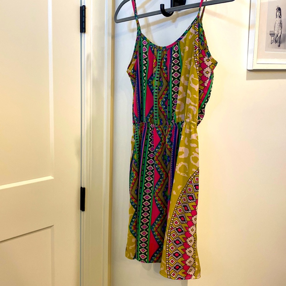 Fun and colorful spaghetti tank dress